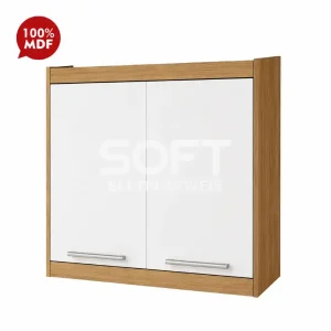 ARMARIO NESHER 2P ABRIR BURGUESA PREMIUM 80CM FREIJO / BRANCO 500545