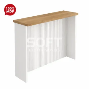 ILHA NESHER 120CM CANELADA BRANCO/NATURE 500702
