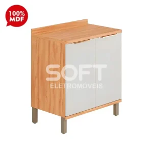 BALCAO RONIPA 2P ABRIR SAUVIGNON 80CM AMENDOA/OFF WHITE