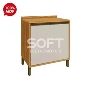 BALCAO RONIPA 2P ABRIR TEMPRANILLO 80CM AMENDOA/OFF WHITE