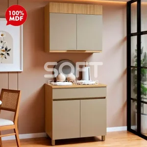 KIT COZINHA 2 PCS NESHER  4P 1G REALEZA PREMIUM CARVALHO/GREIGE 501234