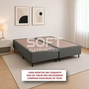 BASE BOX 79X198X30 PROBEL LISO CINZA