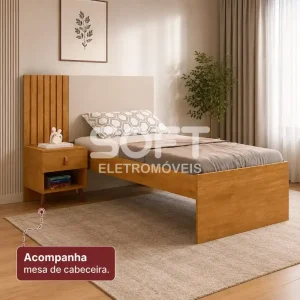 CAMA JA SOLTEIRO LADY NATURE/OFF WHITE