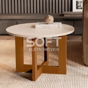MESA CENTRO JB BECHARA 8001 LUXO OFF WHITE/NATURE