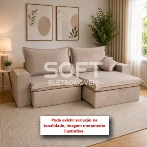 ESTOFADO RG VIENA RETRATIL 2.50 BEGE ESCURO INCA 16