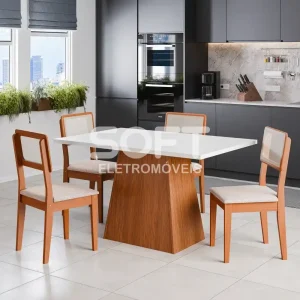 CJ MESA 4C DOBUE CORDOBA 137X80 CINAMOMO/NEVOA BOUCLE