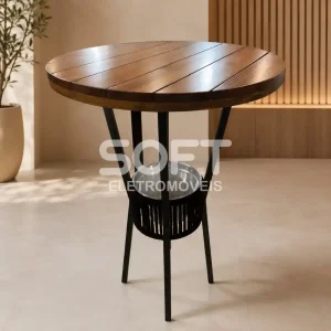 MESA PAONANDA BISTRO BAR C/CORDA RIPADO PRETO FOSCO